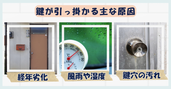 玄関ドアの鍵が引っかかるのはなぜ？主な原因をチェック