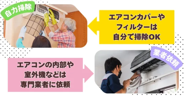 エアコンは自分で掃除と業者依頼はどう違う？