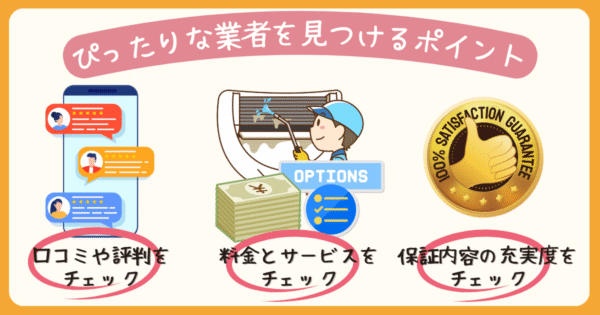 業者へ依頼する際のチェックポイント