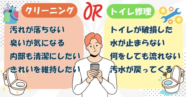 修理とクリーニングはどう使い分ける