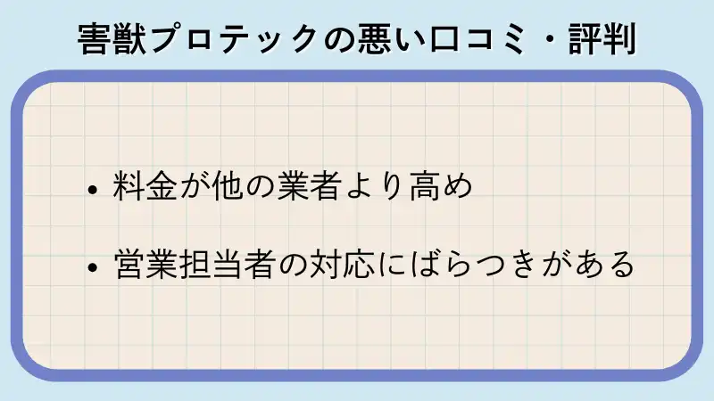 害獣プロテック　口コミ　評判