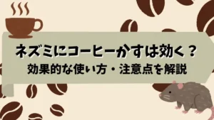 ネズミ　コーヒーかす
