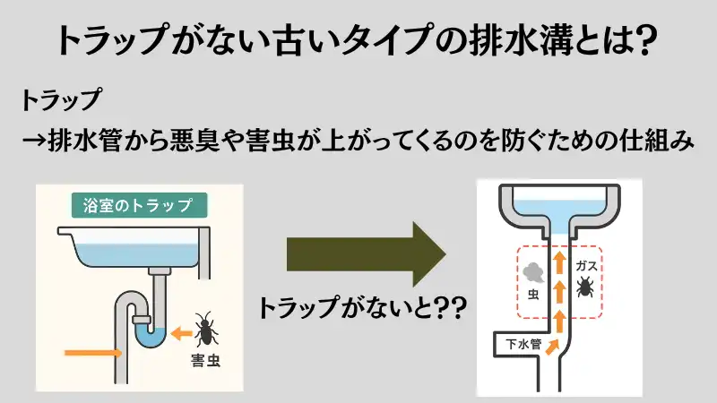 お風呂 排水溝 古いタイプ 掃除