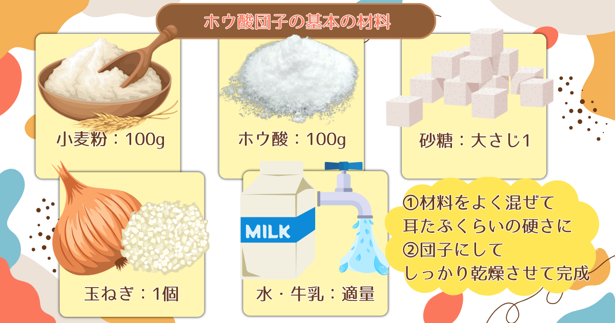 ホウ酸団子の作り方