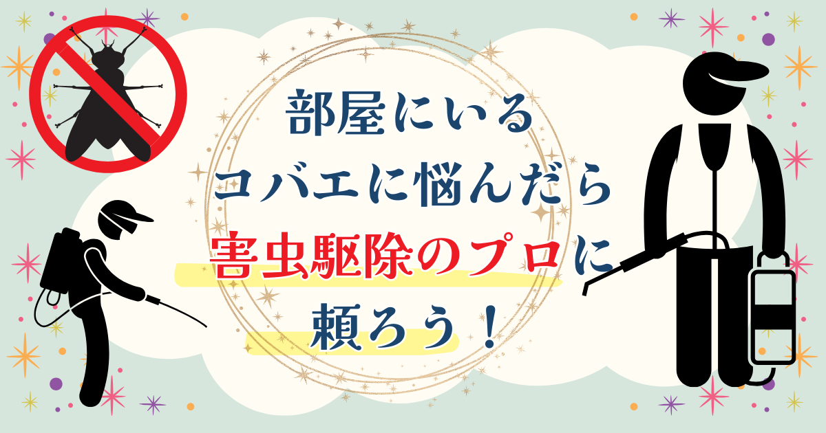 どうしても部屋のコバエが減らないときは？