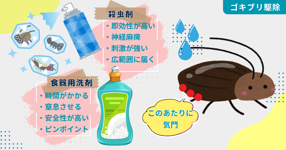 殺虫剤と食器用洗剤の違い