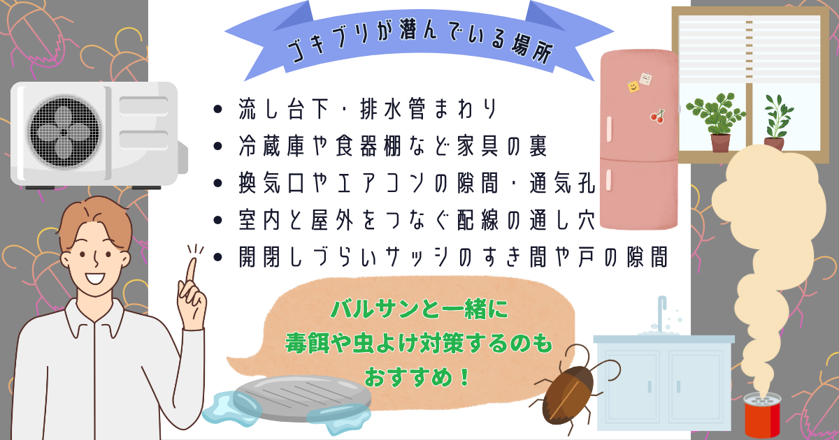 侵入口や隠れ場所が残っている