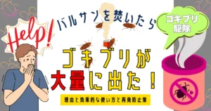 バルサンを焚いたらゴキブリが大量に出た!理由と効果的な使い方と再発防止策