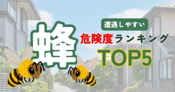 蜂の危険度をランキングで紹介！身近で遭遇しやすい場所と対策方法